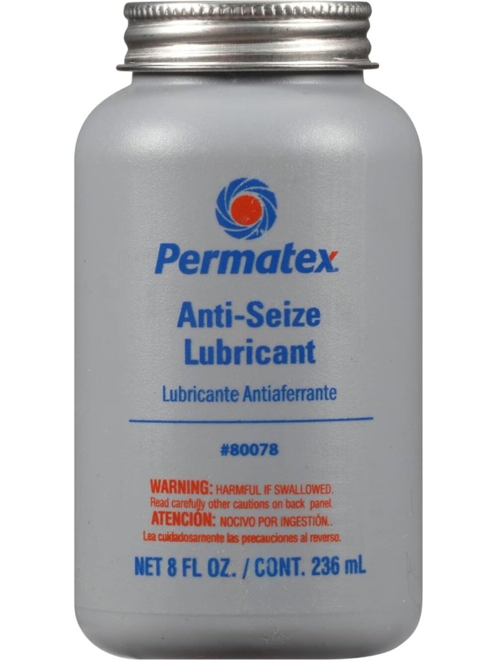 Anti-Seize Lubricant with Brush Top, 8 oz - High-Performance, Rust Prevention